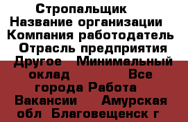 Стропальщик 3 › Название организации ­ Компания-работодатель › Отрасль предприятия ­ Другое › Минимальный оклад ­ 15 000 - Все города Работа » Вакансии   . Амурская обл.,Благовещенск г.